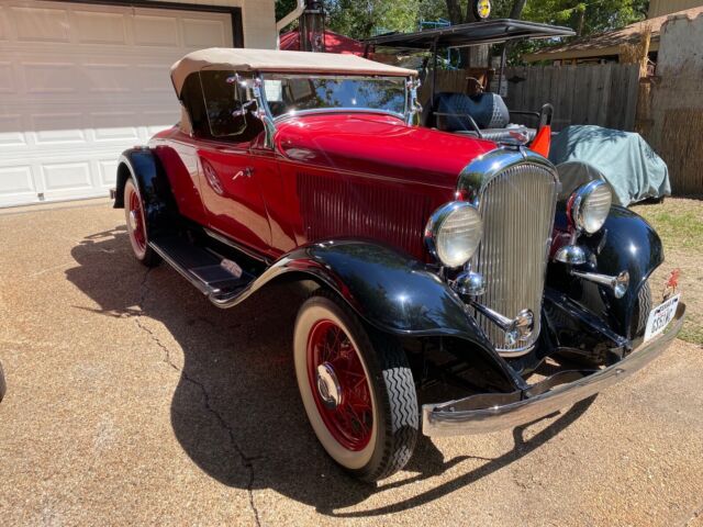 1932 plymouth pb roadster convertible red rwd manual chrome