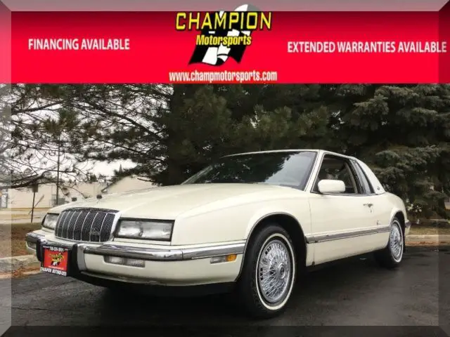 1991 buick riviera 2dr coupe 84236 miles "white diamond" coupe v6 cylinder engin