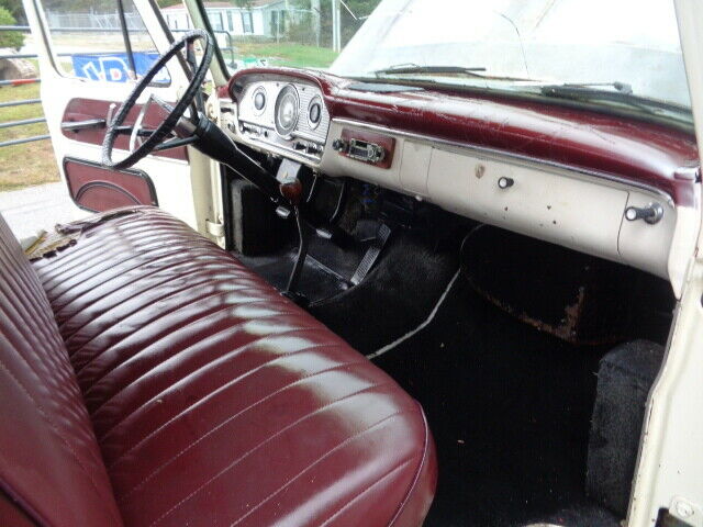 1964 ford f100 custom cab short bed 292 v8 factory floor shift 3 speed wow !!