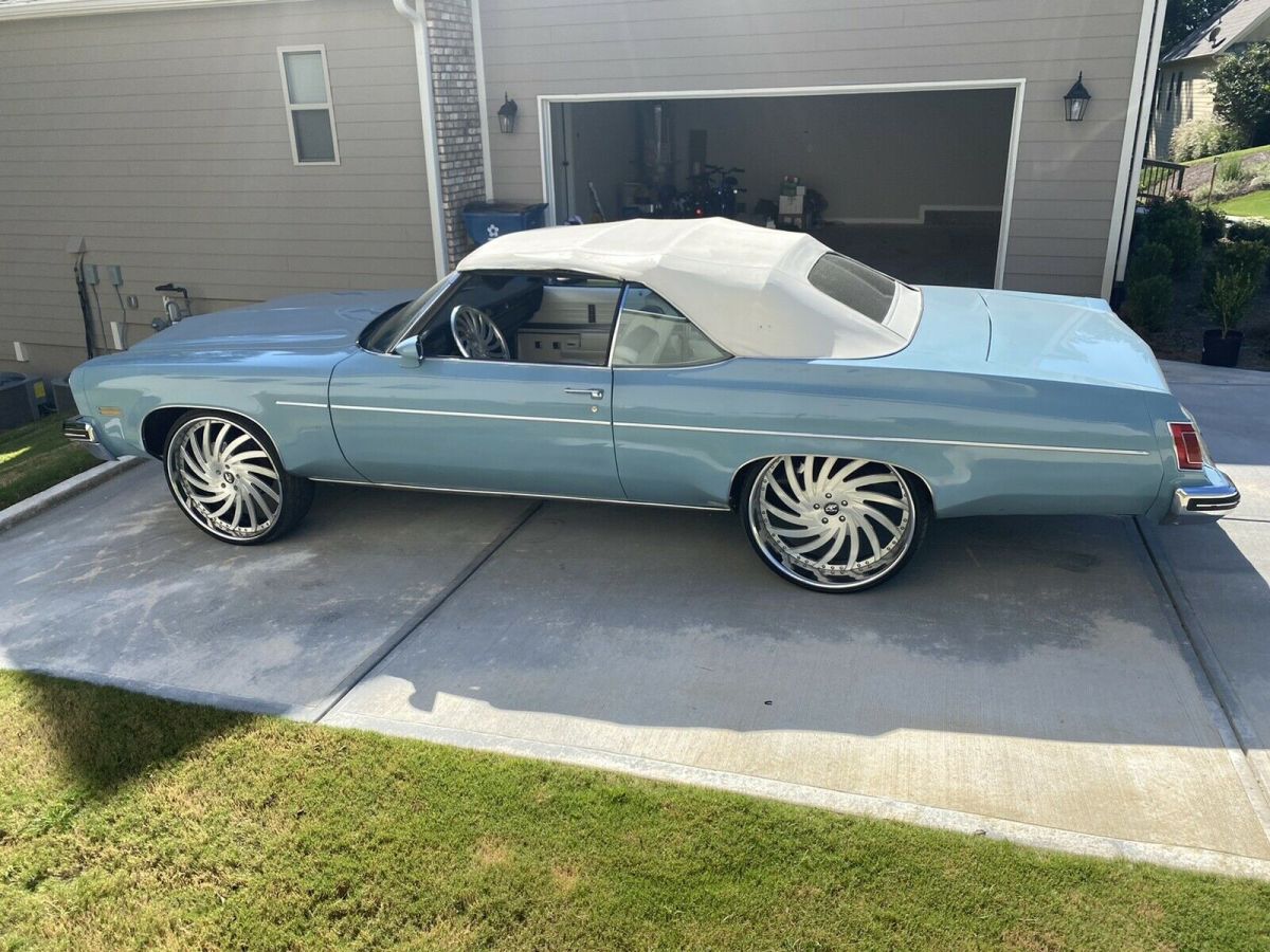 1975 oldsmobile delta 88 convertible blue rwd automatic royale
