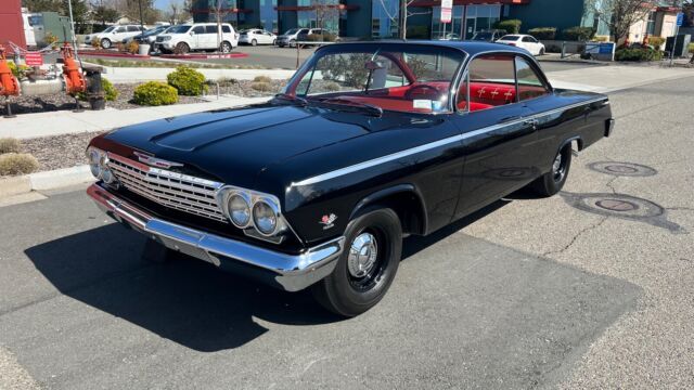 1962 chevrolet bel air coupe black rwd manual bubbletop 409/409hp qb