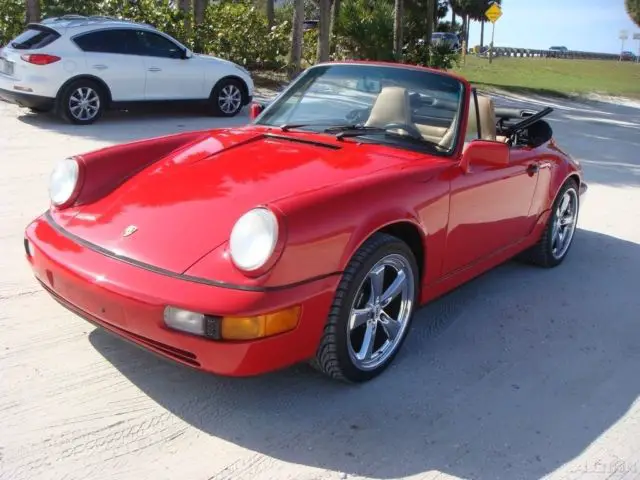 1990 porsche 911 carrera red rare automatic 70k miles