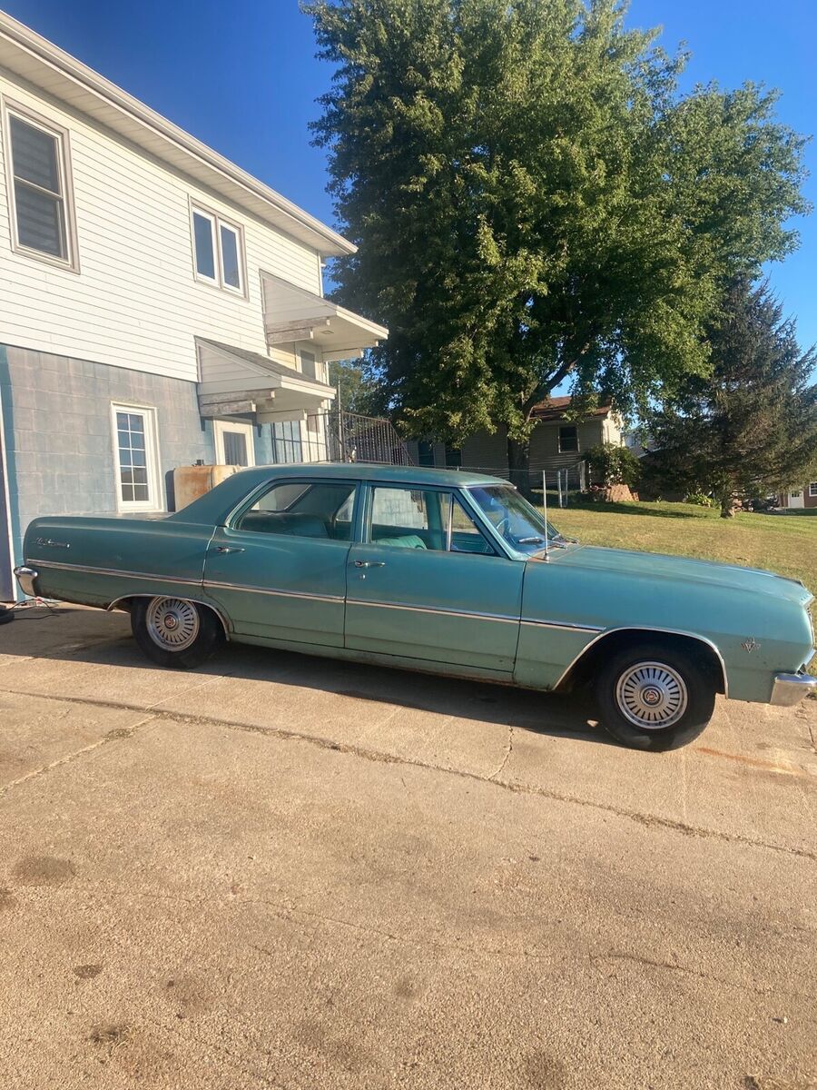 1965 chevrolet malibu sedan blue chevelle
