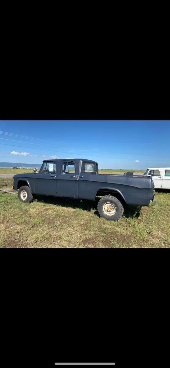 1966 dodge power wagon pickup black 4wd manual
