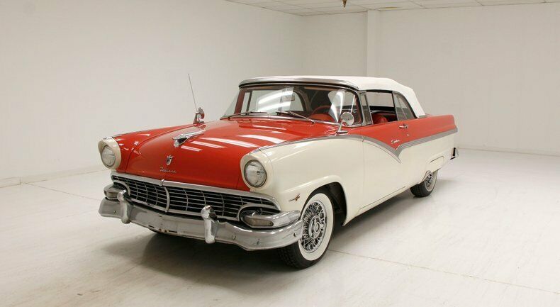 292ci v8 4 bbl/beautiful interior/colonial white and fiesta red