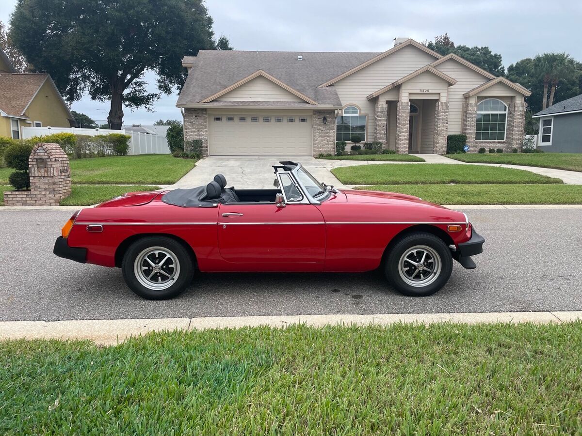1980 mg b red rwd manual mgb