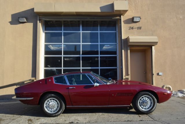 1970 maserati ghibli 0 burgundy coupe manual