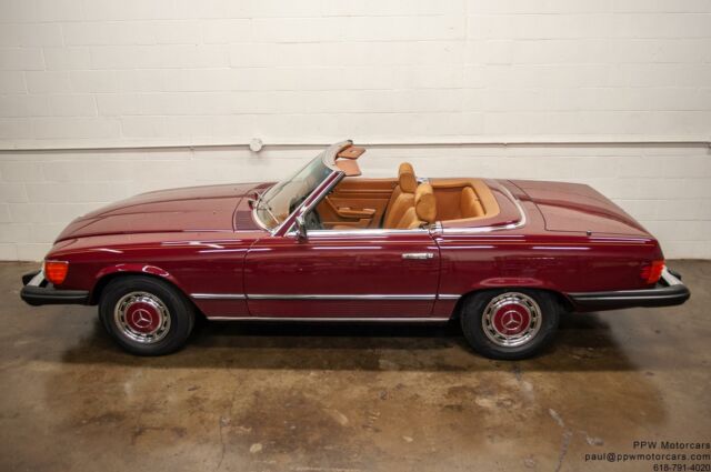 1976 mercedes-benz sl-class 450sl 92,503 miles medium red convertible 4.5l v8 au
