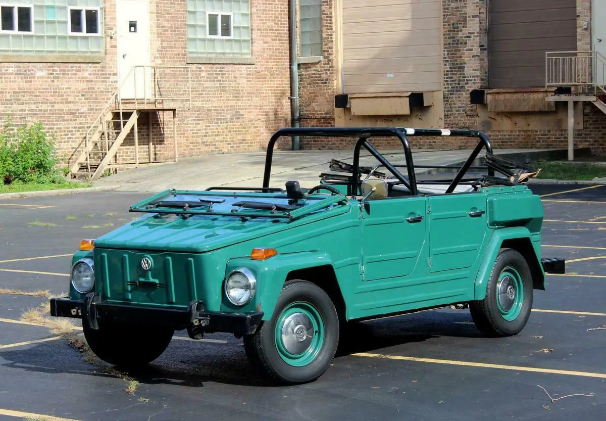 1974 volkswagen thing green on tan, 4spd, video