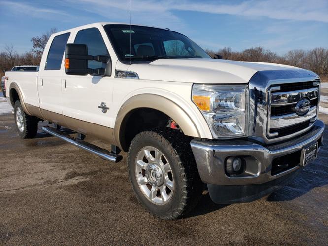 used 2014 ford f350 4x4 crew cab lariat w/ fx4 pkg fond du lac, wi 54937 for sale in fond du lac, wisconsin