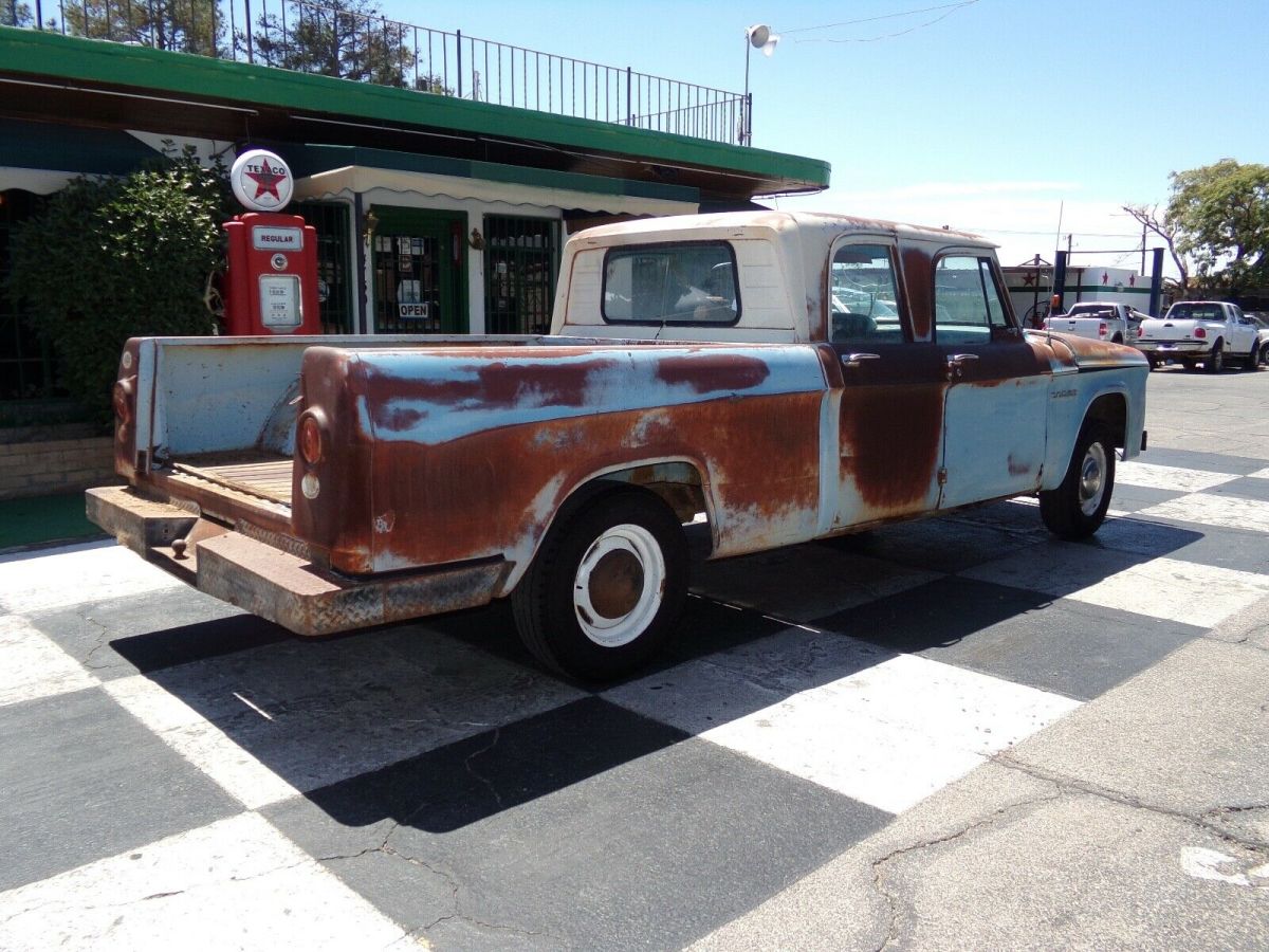 1962 dodge d200 4dr crew cab pickup truck roswell new mexico barn find