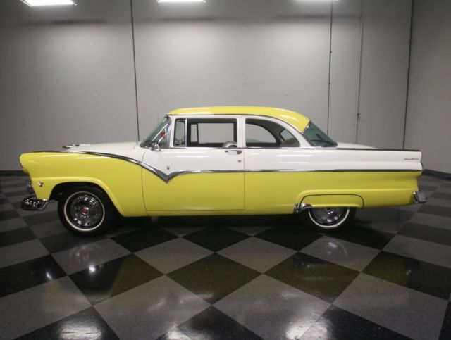 1955 ford fairlane 12673 miles yellow coupe 272 ci v8 automatic
