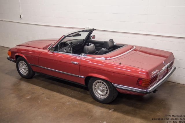 1972 mercedes-benz sl-class 350sl 75,587 miles carnelian red highly original!