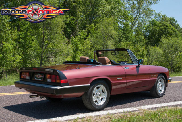 1988 alfa romeo veloce spider,only 33,221 original miles!,desirable cabernet red