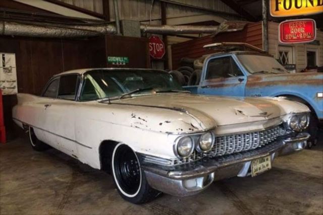 1960 cadillac 2 dr coupe deville 6337- project