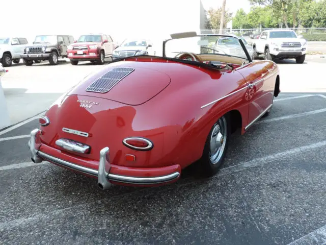 1959 porsche 356 convertible d ruby red with tan restored / full restoration