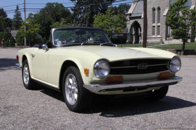 1970 triumph tr-6 "jasmine yellow restored, well sorted, great car!!