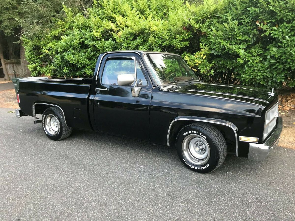 1982 chevy silverado short bed factory black worldwide no reserve 100+ photos
