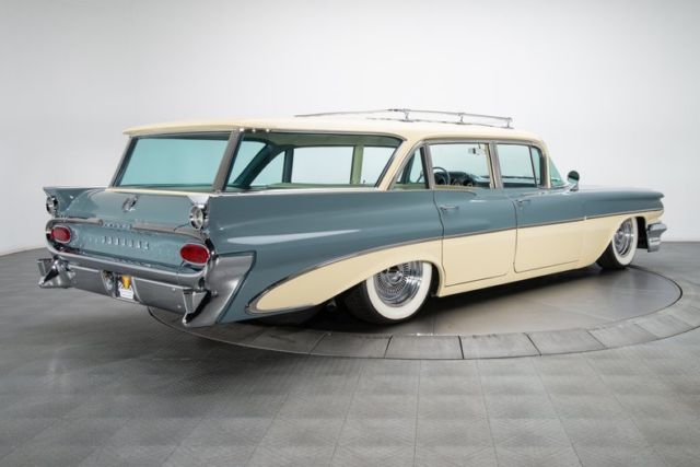 1959 pontiac catalina safari wagon castle blue station wagon 389 v8