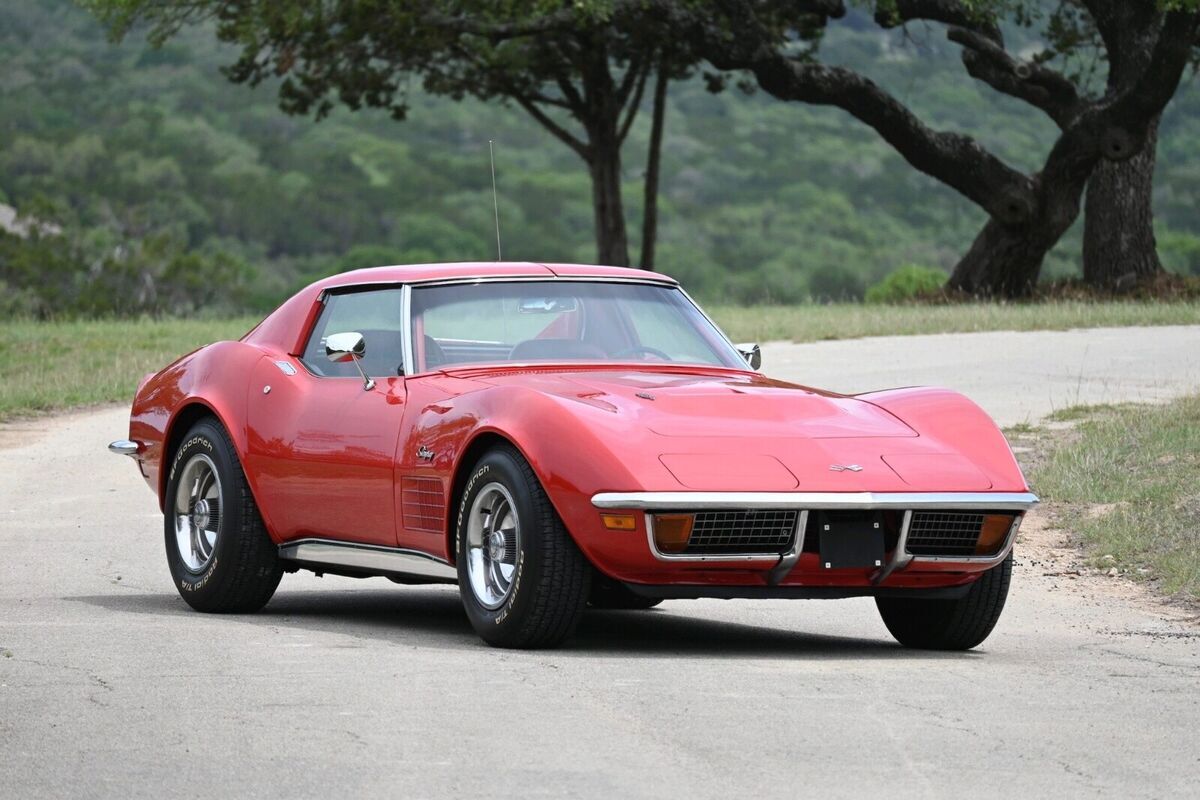 1972 chevrolet corvette coupe red rwd manual 454