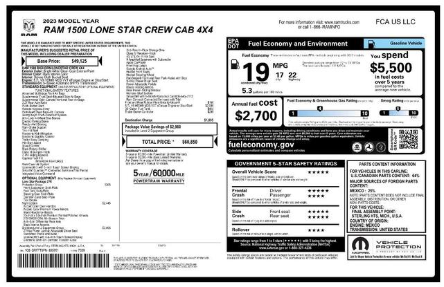 2023 ram 1500 lone star