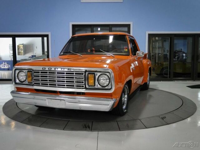 sunset orange classic pickup truck