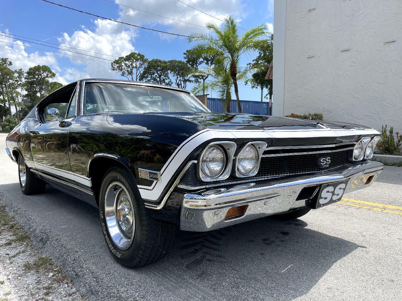 1968 chevrolet chevelle ss 396 black coupe 76475 miles