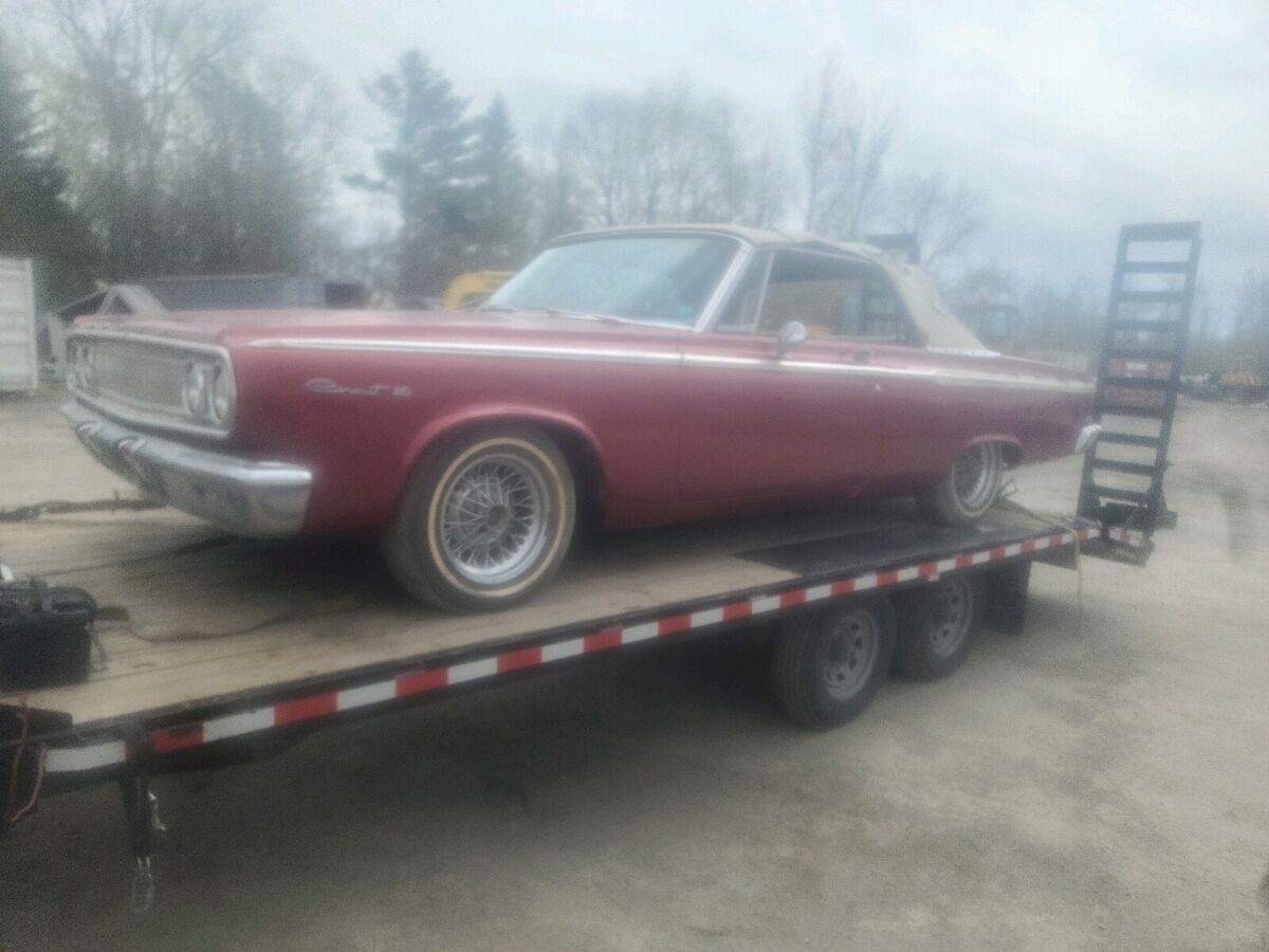 1965 dodge coronet convertible red rwd automatic 440 361 motor will deliver