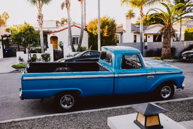1965 ford f-100 longbed with rare e81 body code and pony interior