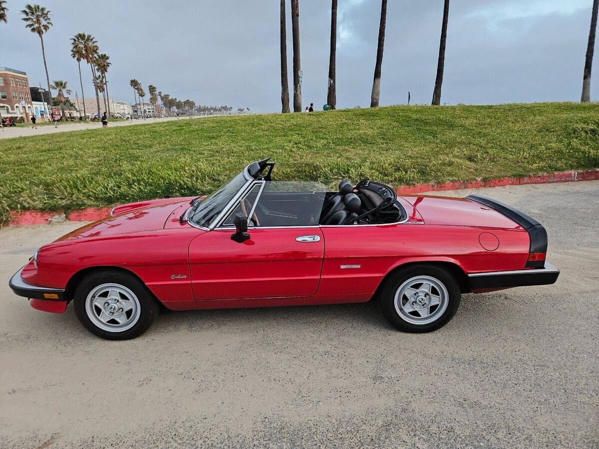 1986 alfa romeo spider convertible red 2000 spider