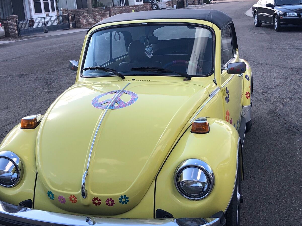 1979 volkswagen beetle convertible yellow rwd manual