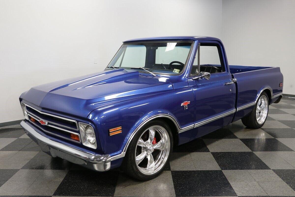 1968 chevrolet c10 ls restomod blue metallic truck 4 speed automatic