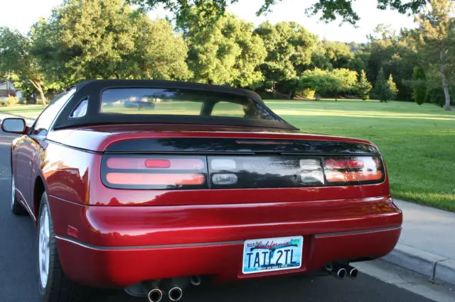 1993 red 300zx convertible, black leather seats, nissan maintenace history