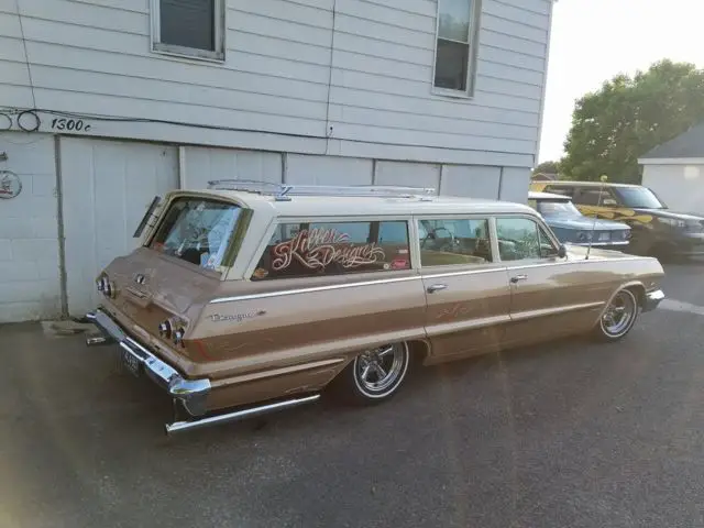 1963 chevrolet lowered biscayne wagon hot rod patina bel air must see