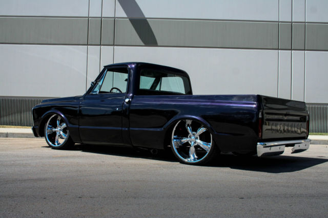 no reserve 1969 chevy c-10 bagged air ride hot rod shop truck 3100 patina v8