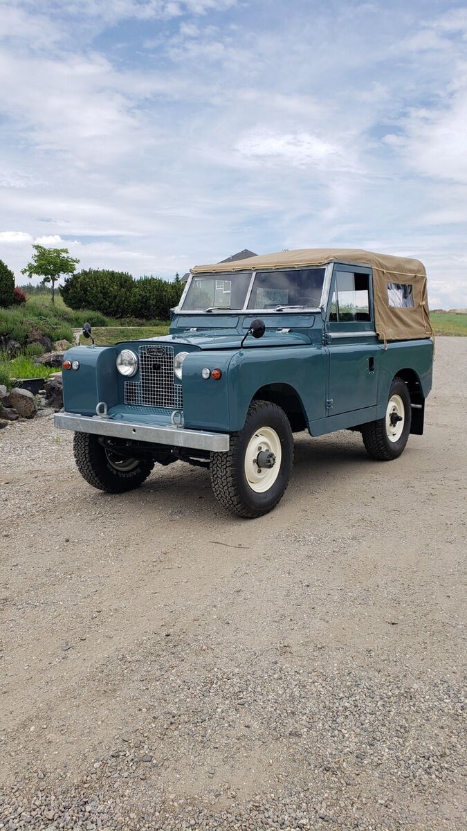 1964 land rover series 2a 88" soft top and hardtop. roamerdrive overdrive