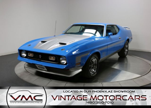 1971 ford mustang mach 1 58802 miles grabber blue automatic