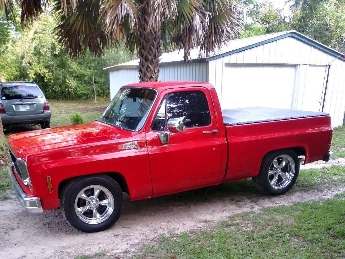 1976 chevrolet c 10 custom deluxe shortbed torch red built 427 big block