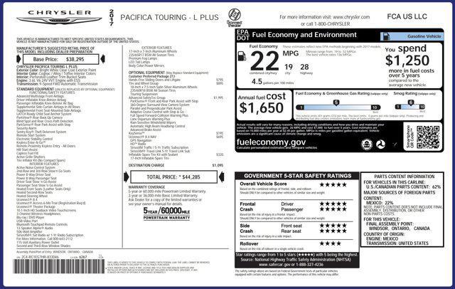 2017 chrysler pacifica touring-l