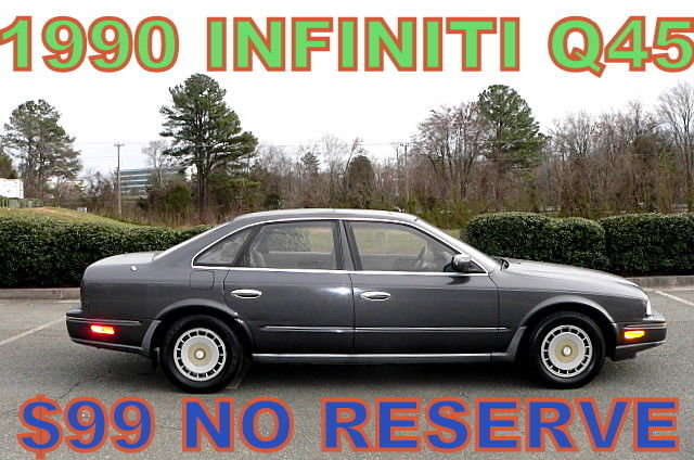1990 q 45 v8 - just traded! every option! runs great! $99 no reserve!