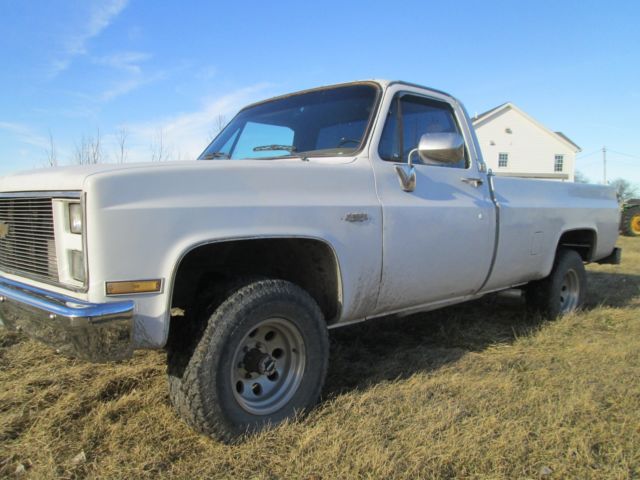 1986 chevy k10 silverado 4x4 std. cab 8ft box. awesome project truck