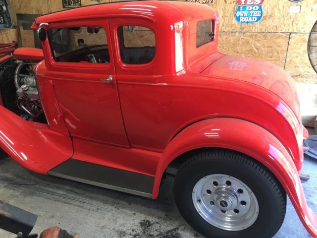1930 ford coupe steel body supercharged 5 window street hot rod