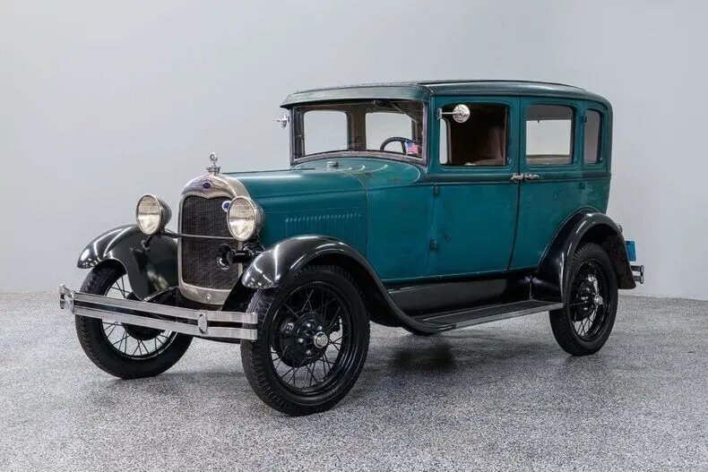 1929 ford model a murray body 37910 miles two tone green sedan 4-cylinder 3-spd
