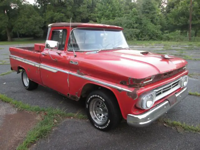 1962 chevrolet c/10 shortbed nostalgia rat rod 350 3spd runs drives great patina