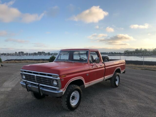 1974 ford f250 4x4 rare high california survivor 1 of 65 viking red barn find