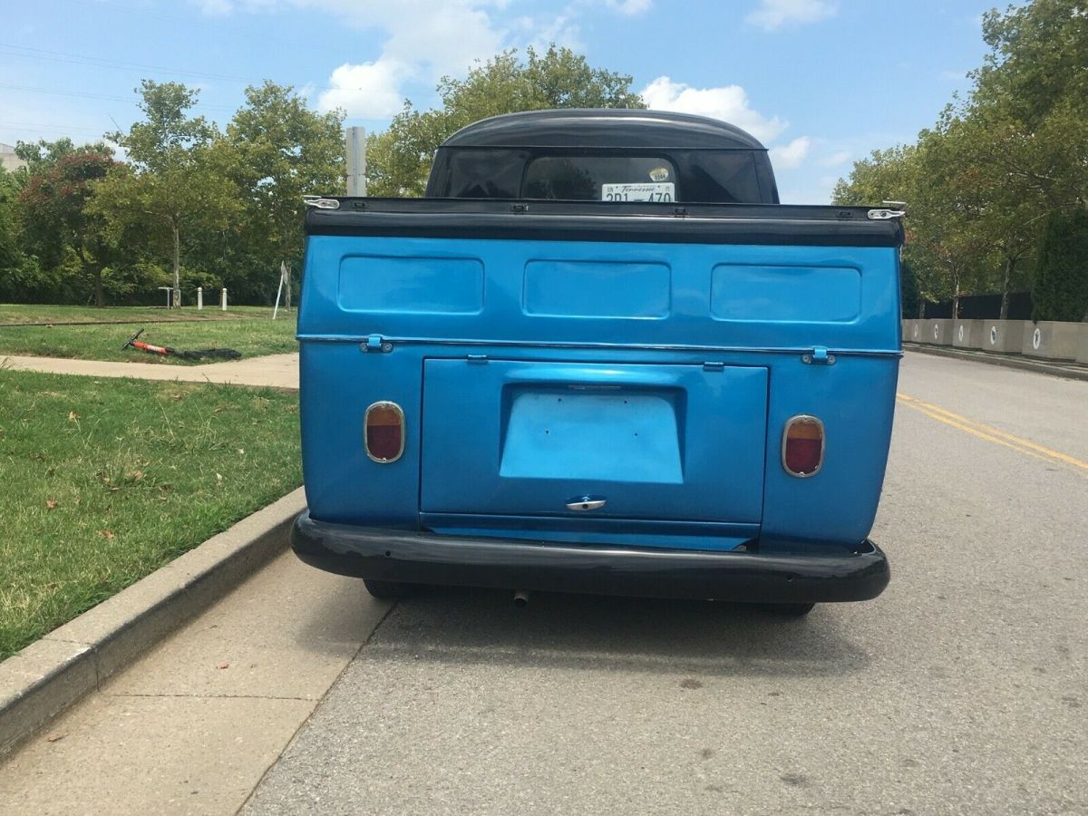 blue/black 1962 volkswagen type 2 split window double cab - great condition
