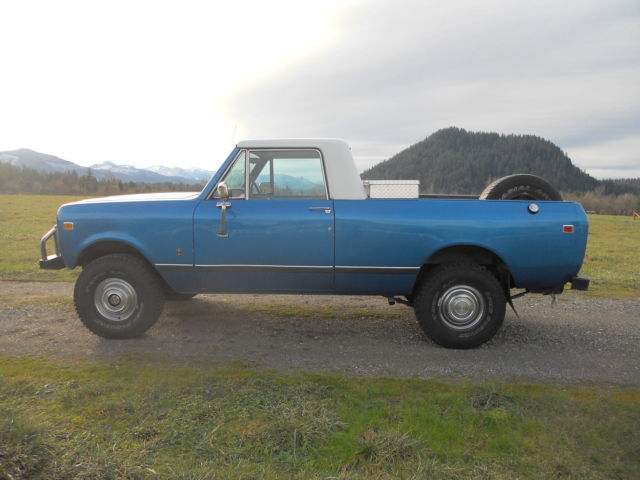 1978 scout terra pickup 4x4, custom ford 302, 5 speed manual, bahama blue paint