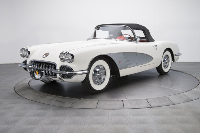1960 chevrolet corvette 81531 miles ermine white convertible 283/270hp v8 4 spe
