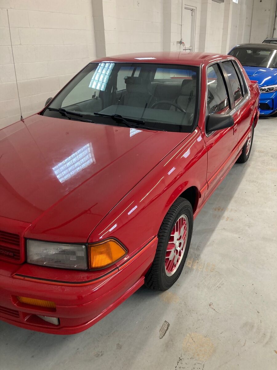1991 dodge spirit sedan red fwd manual r/t