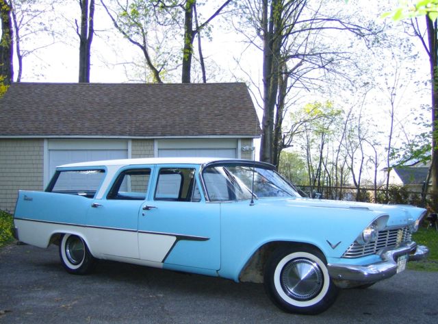 1957 plymouth custom suburban wagon fury v-8 automatic original beauty runs exc